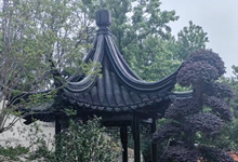 浙江客戶訂做的戶外庭院別墅蘇式風格涼亭,飛檐翹角